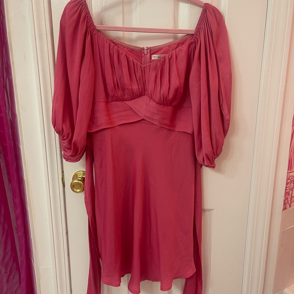 Elegant Pink Off-Shoulder Dress